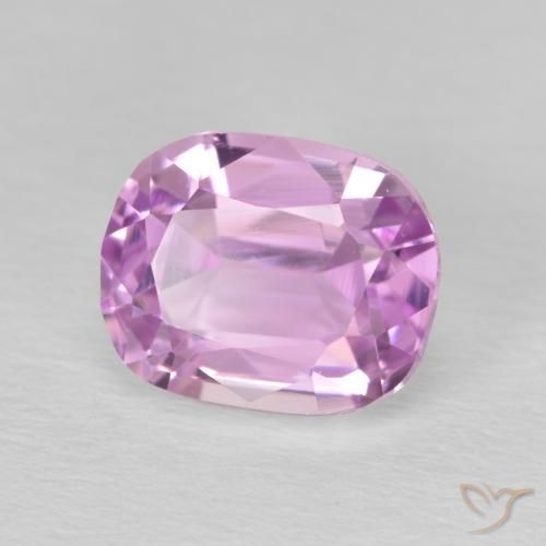 Kunzite Pourpre violet rosâtre naturelle Coussin, 3.74 ct, VVS