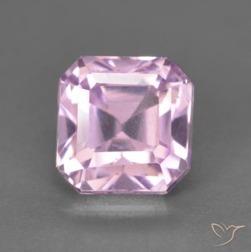 2.66ct Naturel Pourpre violet rosâtre léger Kunzite, Taille émeraude, VVS-VS
