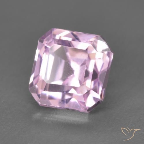 Kunzite Pourpre violet rosâtre léger naturelle Octogone / coupe Émeraude, 2.66 ct, VVS-VS