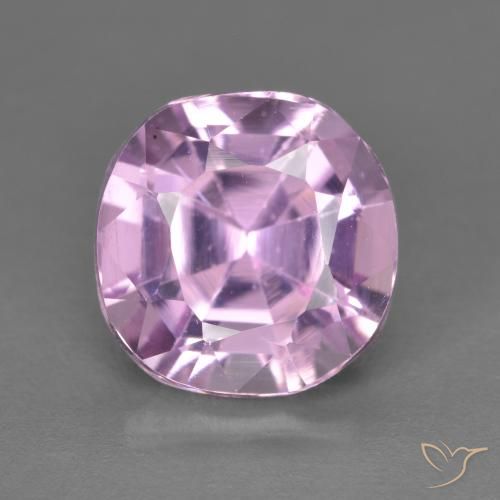 Kunzite Medium Light-Purple naturelle Coussin, 4.37 ct, VVS-VS