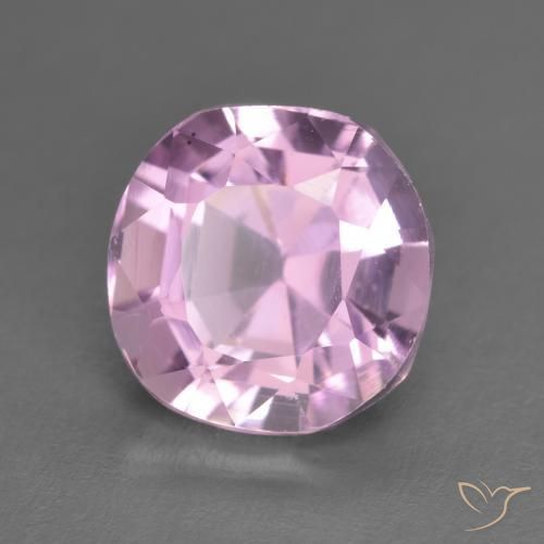 Kunzite Medium Light-Purple naturelle Coussin, 4.37 ct, VVS-VS