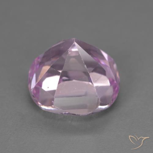 Kunzite Medium Light-Purple naturelle Coussin, 4.37 ct, VVS-VS