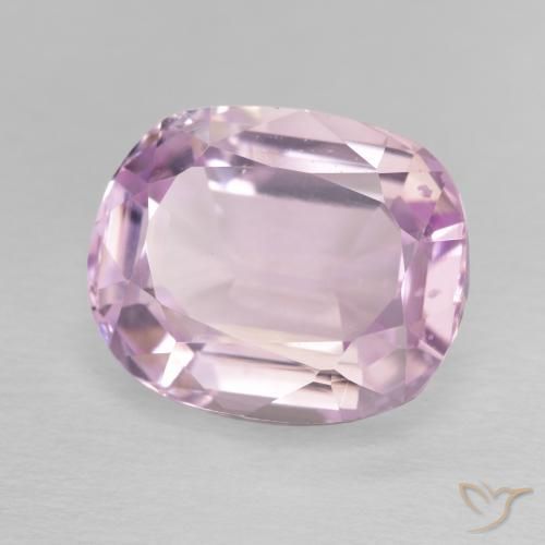 Kunzite Lilas léger naturelle Coussin, 6.96 ct, VVS-VS