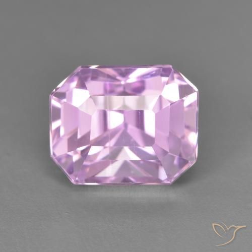 6.62ct Naturel Pourpre violet rosâtre léger Kunzite, Taille émeraude, VVS-VS