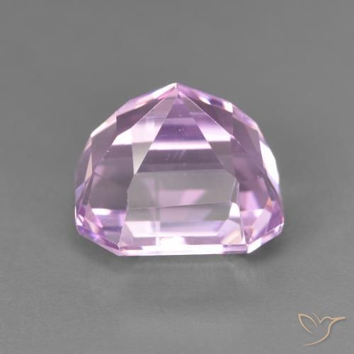 Kunzite Pourpre violet rosâtre léger naturelle Octogone / coupe Émeraude, 6.62 ct, VVS-VS