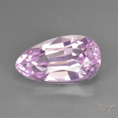 7.85ct Naturel Rose pourpre léger Kunzite, En forme de poire, VVS