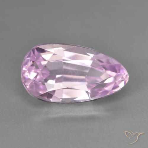 Kunzite Rose pourpre léger naturelle En forme de poire, 7.85 ct, VVS