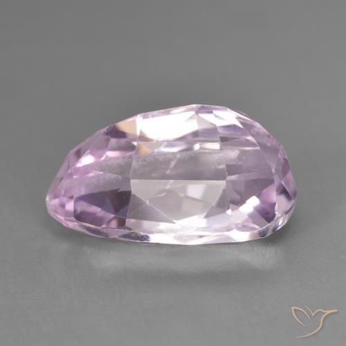 Kunzite Rose pourpre léger naturelle En forme de poire, 7.85 ct, VVS