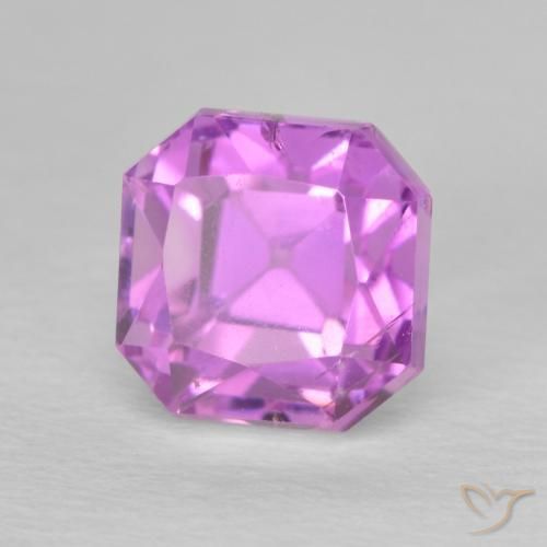 Kunzite Pourpre violet rosâtre naturelle Octogone / coupe Émeraude, 3.51 ct, VS
