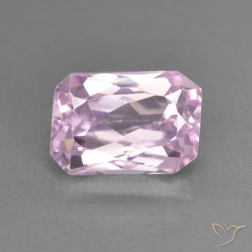 3.00ct Naturel Pourpre violet rosâtre Kunzite, Taille émeraude, VVS