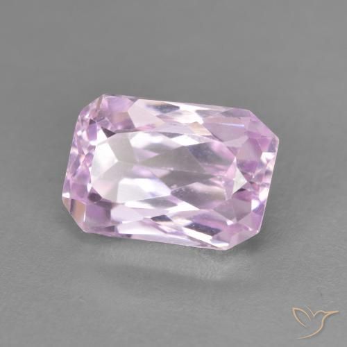 Kunzite Pourpre violet rosâtre naturelle Octogone / coupe Émeraude, 3.00 ct, VVS