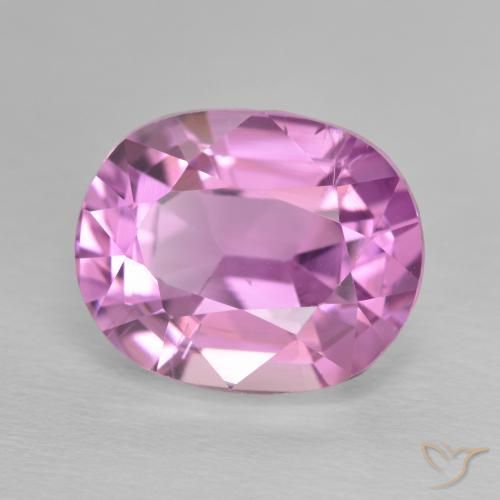 Kunzite Pourpre moyen naturelle ovale, 8.10 ct, VVS-VS