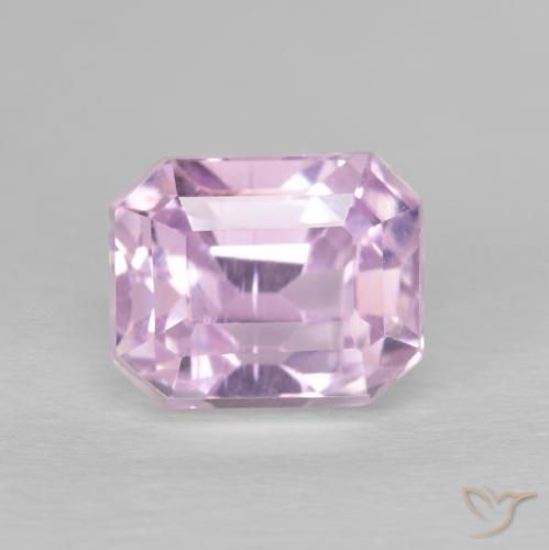 2.50ct Naturel Medium Light-Pink Kunzite, Taille émeraude, VVS-VS
