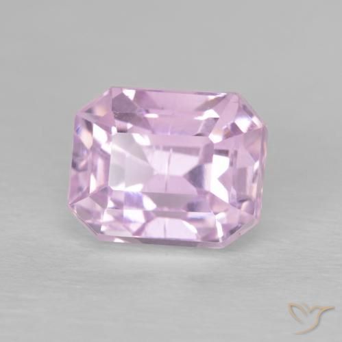 Kunzite Medium Light-Pink naturelle Octogone / coupe Émeraude, 2.50 ct, VVS-VS