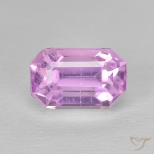 4.96ct Naturel Rose moyen Kunzite, Taille émeraude, VS