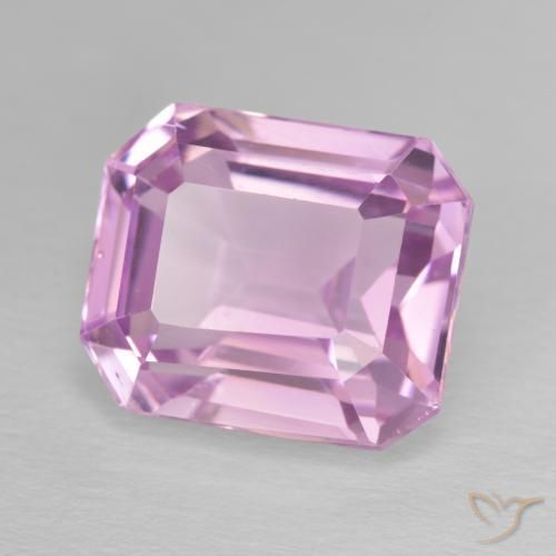 Kunzite rose naturelle taille émeraude, 11,14 ct, VS