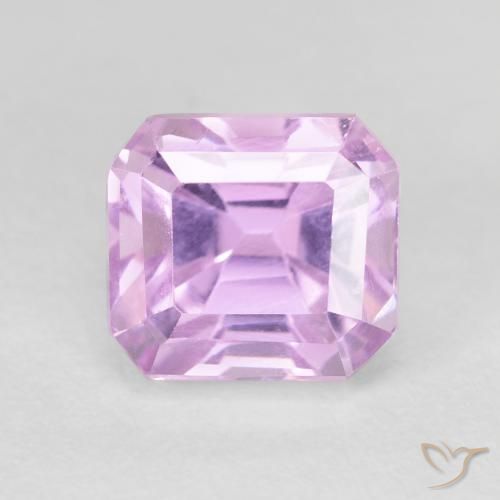 Kunzite Violet clair naturelle Octogone / coupe Émeraude, 3.97 ct, VVS-VS