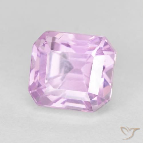 Kunzite Violet clair naturelle Octogone / coupe Émeraude, 3.97 ct, VVS-VS