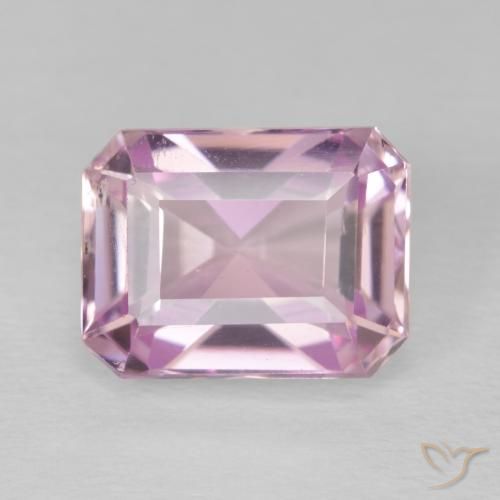 6.27ct Naturel Rose très clair Kunzite, Taille émeraude, VS