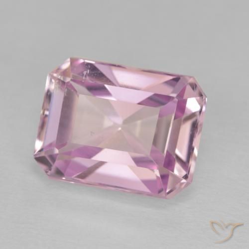 Kunzite Rose très clair naturelle Octogone / coupe Émeraude, 6.27 ct, VS