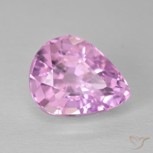 6.30ct Naturel Rose pourpre royal très clair Kunzite, En forme de poire, VS