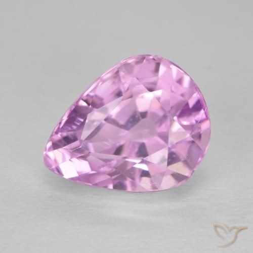 Kunzite Rose pourpre royal très clair naturelle En forme de poire, 6.30 ct, VS