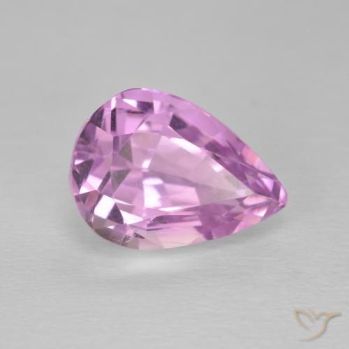 Kunzite Rose pourpre royal naturelle En forme de poire, 5.93 ct, VS