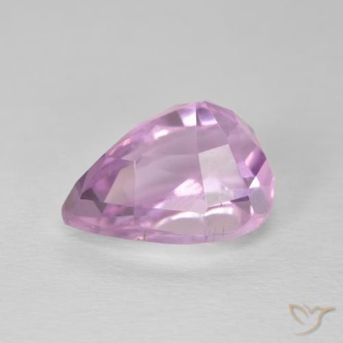 Kunzite Rose pourpre royal naturelle En forme de poire, 5.93 ct, VS