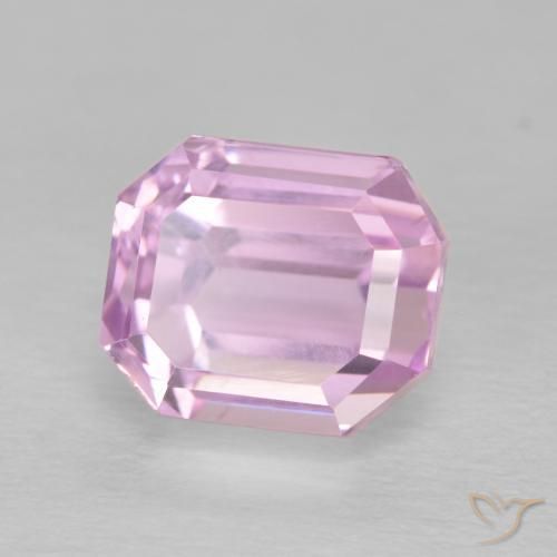Kunzite Rose pourpre royal naturelle Octogone / coupe Émeraude, 4.18 ct, VVS