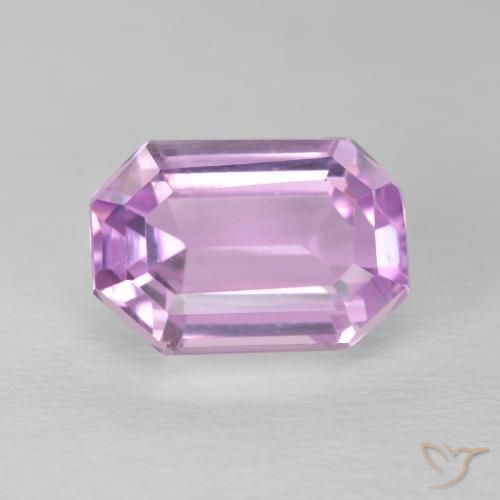 5.94ct Naturel Rose très clair Kunzite, Taille émeraude, VVS
