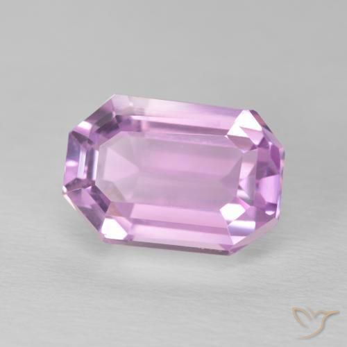 Kunzite Rose très clair naturelle Octogone / coupe Émeraude, 5.94 ct, VVS
