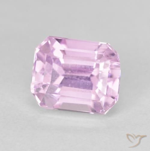 Kunzite Pourpre moyen naturelle Octogone / coupe Émeraude, 3.08 ct, VS