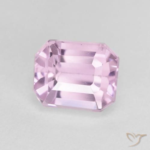 Kunzite Pourpre violet rosâtre naturelle Octogone / coupe Émeraude, 3.03 ct, VS