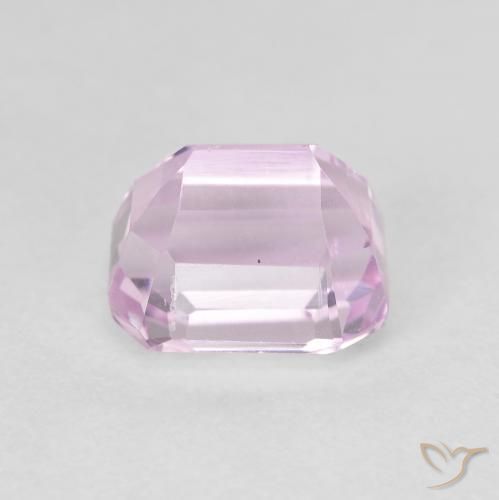 Kunzite Pourpre violet rosâtre naturelle Octogone / coupe Émeraude, 3.03 ct, VS