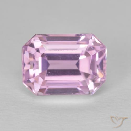 6.04ct Naturel Ton rose cerise Kunzite, Taille émeraude, VVS
