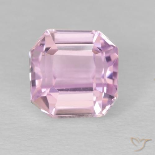 2.10ct Naturel Rose très clair Kunzite, Taille émeraude, VVS
