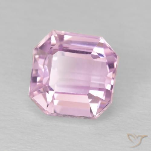 Kunzite Rose très clair naturelle Octogone / coupe Émeraude, 2.10 ct, VVS