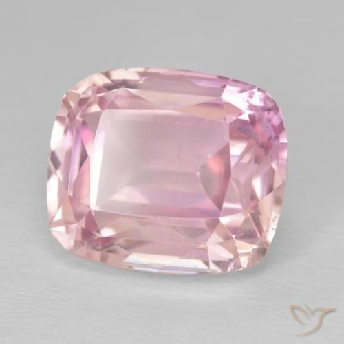 Kunzite Rose clair naturelle Coussin, 13.16 ct, VS