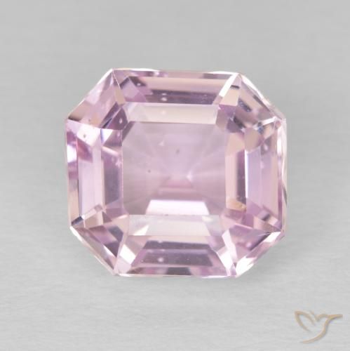 5.87ct Naturel Rose clair Kunzite, Taille émeraude, VS