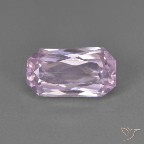 3.25ct Naturel Lilas léger Kunzite, Taille émeraude, VVS