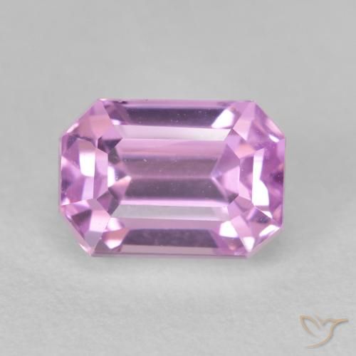 2.27ct Naturel Pourpre rose vif Kunzite, Taille émeraude, VVS-VS