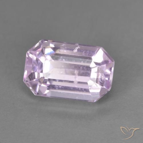 Kunzite Rose pourpre royal léger naturelle Octogone / coupe Émeraude, 3.37 ct, VS