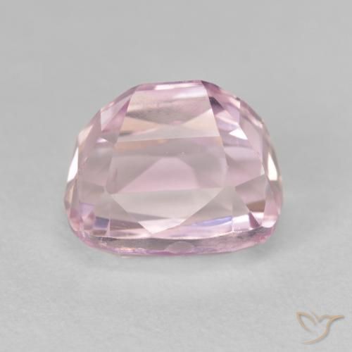 Kunzite Rose très clair naturelle Coussin, 5.28 ct, VVS-VS