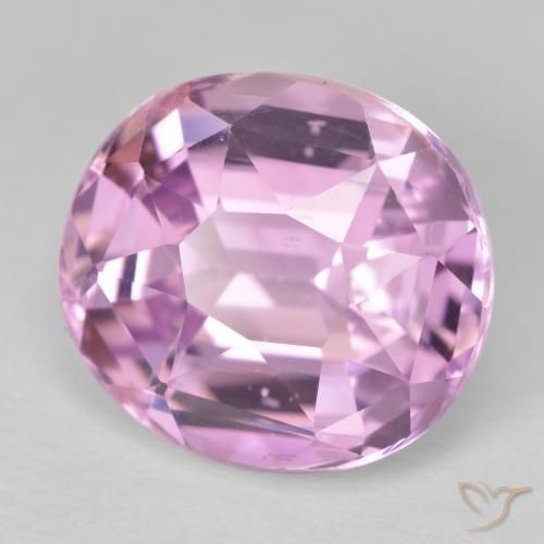 Kunzite Rose moyen naturelle ovale, 17.82 ct, VVS-VS