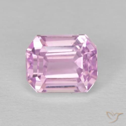 2.96ct Naturel Rose moyen Kunzite, Taille émeraude, VVS-VS