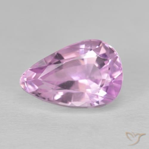 5.24ct Naturel Rose pourpre royal Kunzite, En forme de poire, VVS-VS