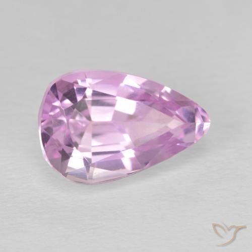 Kunzite Rose pourpre royal naturelle En forme de poire, 5.24 ct, VVS-VS