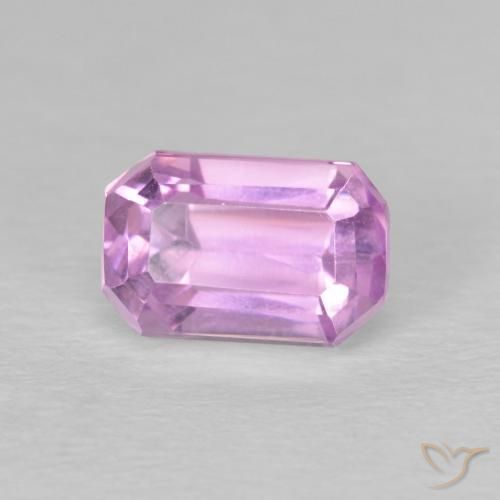 Kunzite Rose pourpre royal léger naturelle Octogone / coupe Émeraude, 2.34 ct, VVS-VS