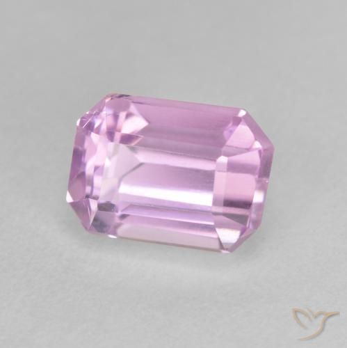 Kunzite Violet clair naturelle Octogone / coupe Émeraude, 2.69 ct, VVS-VS