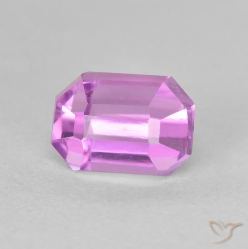 Kunzite Pourpre violet rosâtre naturelle Octogone / coupe Émeraude, 1.91 ct, VVS-VS